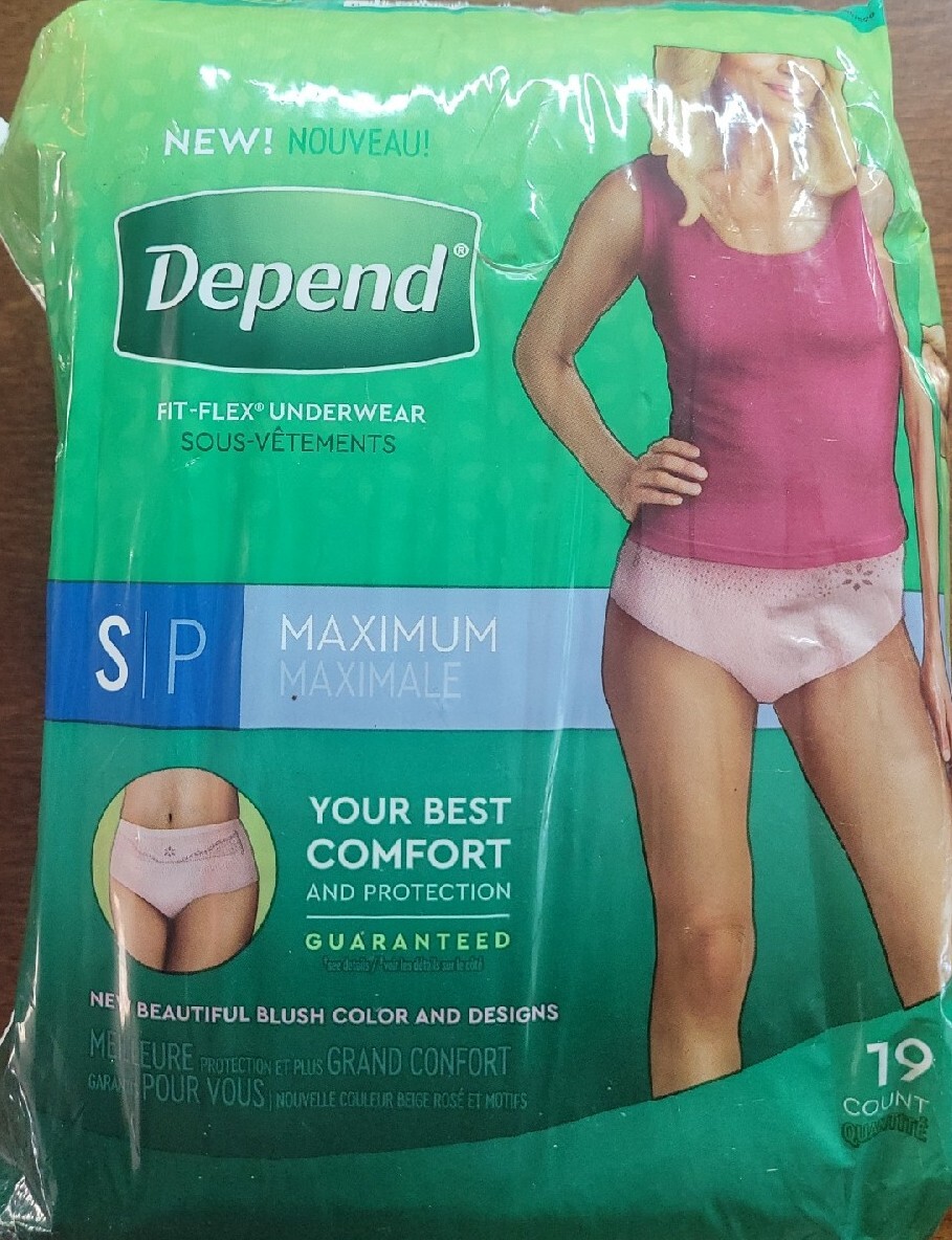 Depend® FIT-FLEX® Maximum Absorbent Underwear Tan Small 19 Count Fast Shipping!!