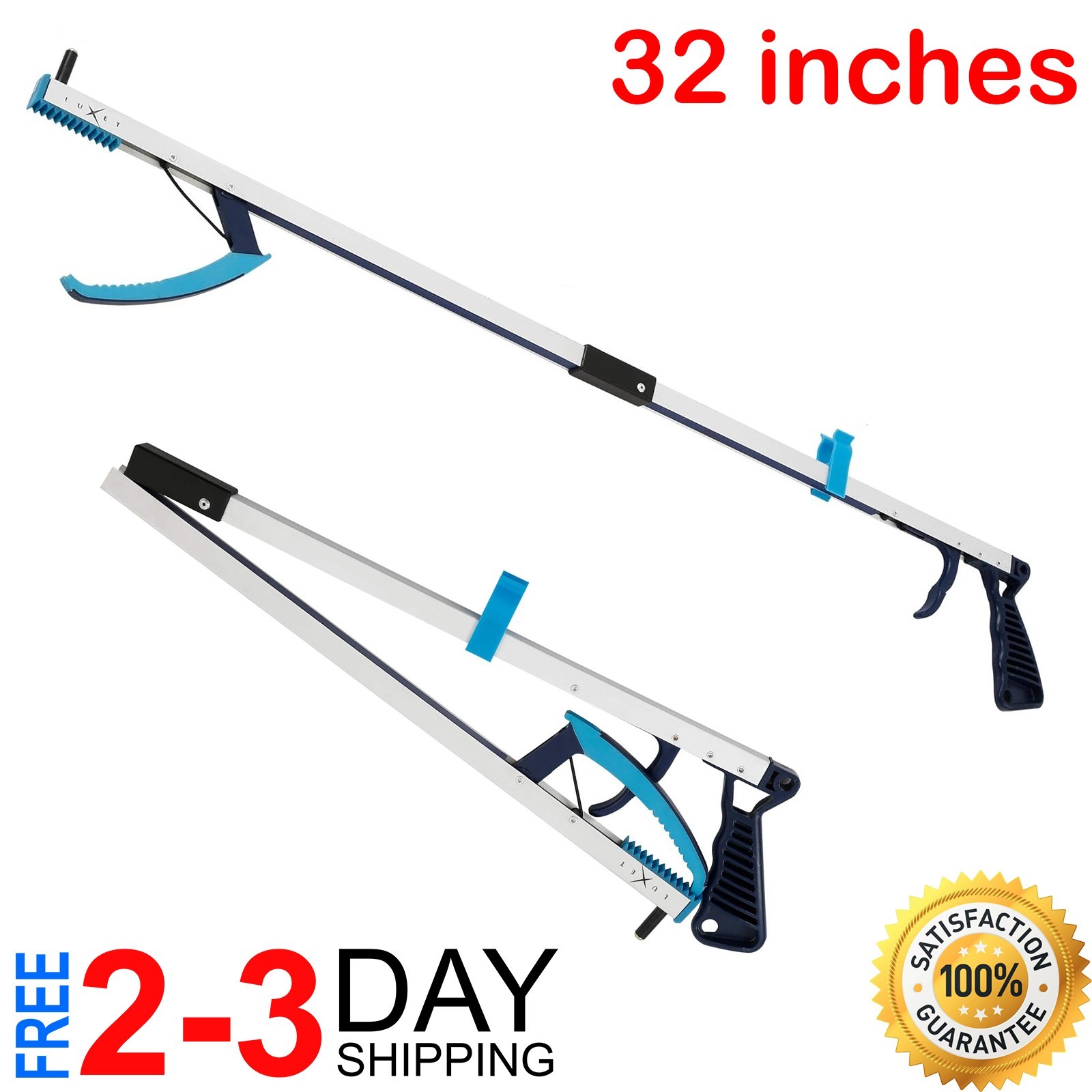 Heavy Duty Grabber Tool Industrial Pick Up Stick Trash Reacher Grip Hand Reach