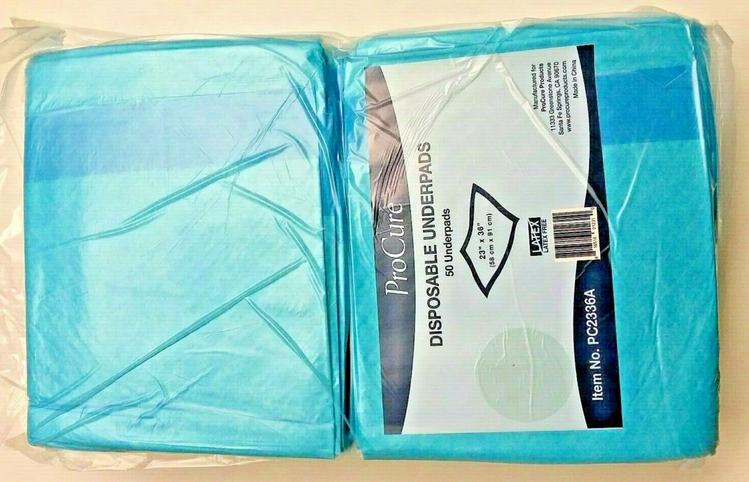150 x ProCure Premium Grade Disposable UnderPads 23″ X 36″ Latex-Free Blue