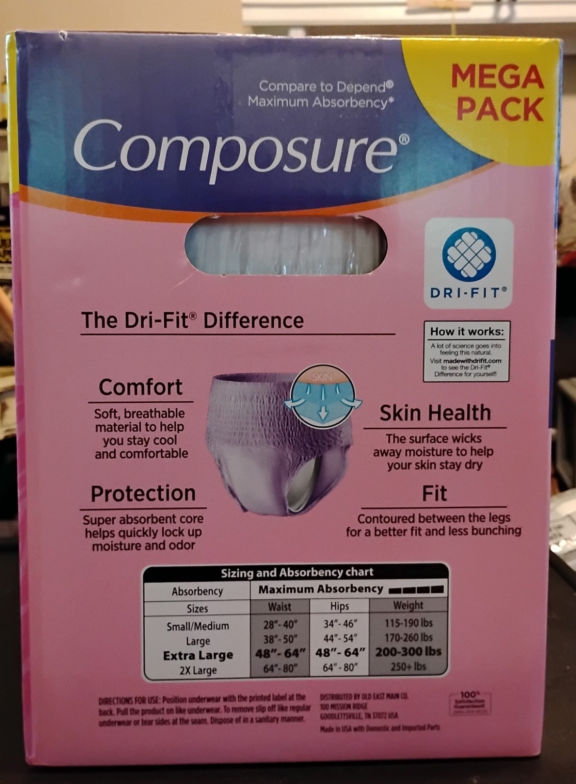 Composure Womens Underwear 38 Count Mega Pack