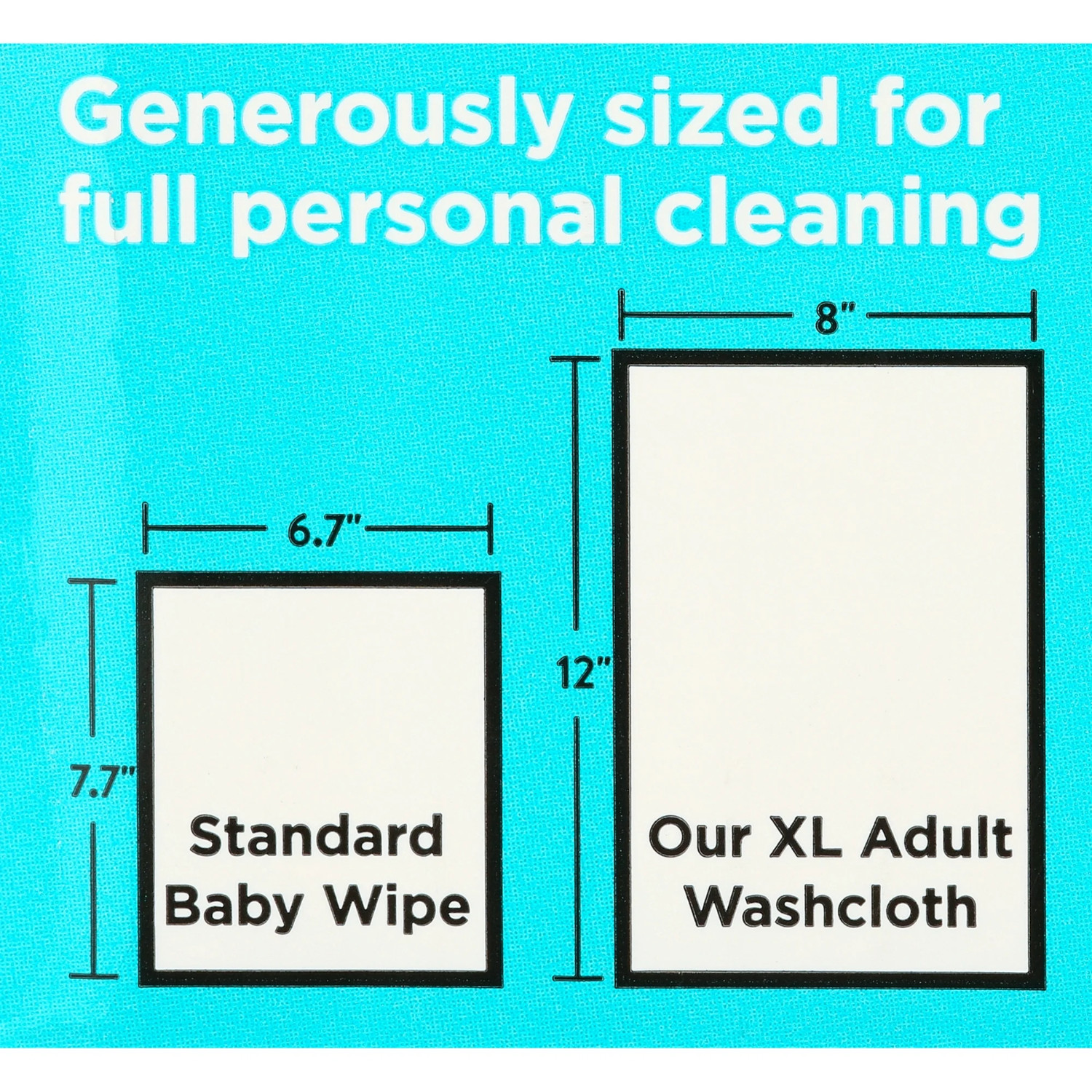 2pk Assurance Premium Disposable Washcloths Pre-Moistened Body Wipes, XL, 192 Ct