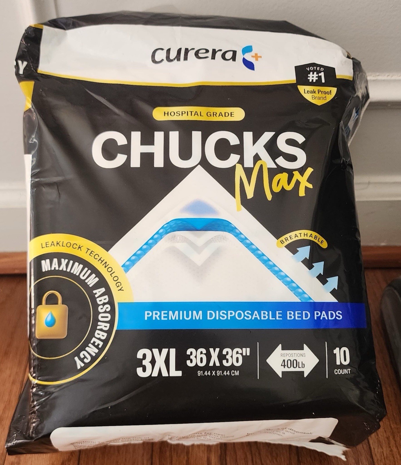 Chucks MAX Hospital Grade Bed Pads 36 x 36 Disposable Breathable Incontinence