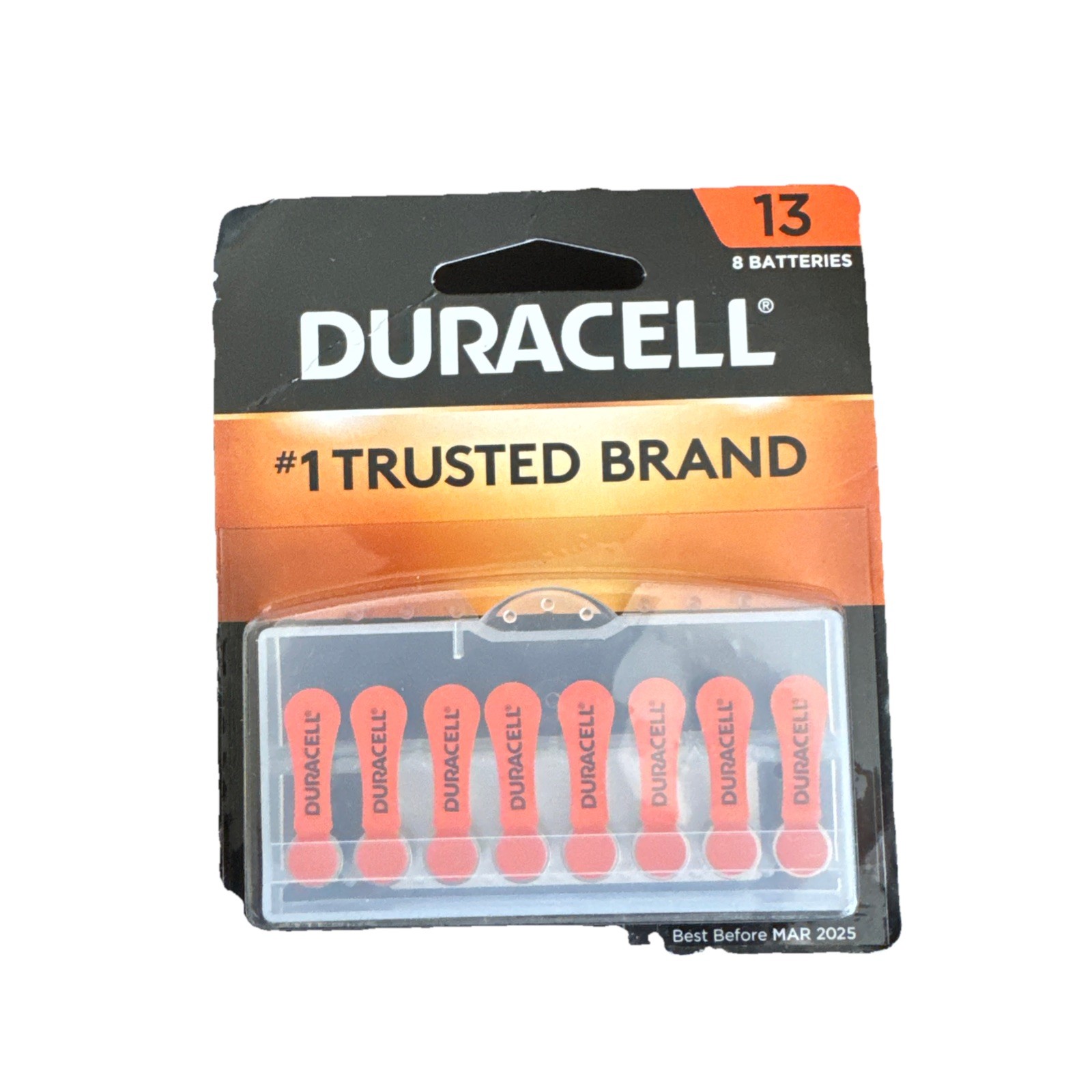 8-pk #13 !!!! Duracell Size 13 Hearing Aid Batteries DA13B8ZM EXP: 3/25