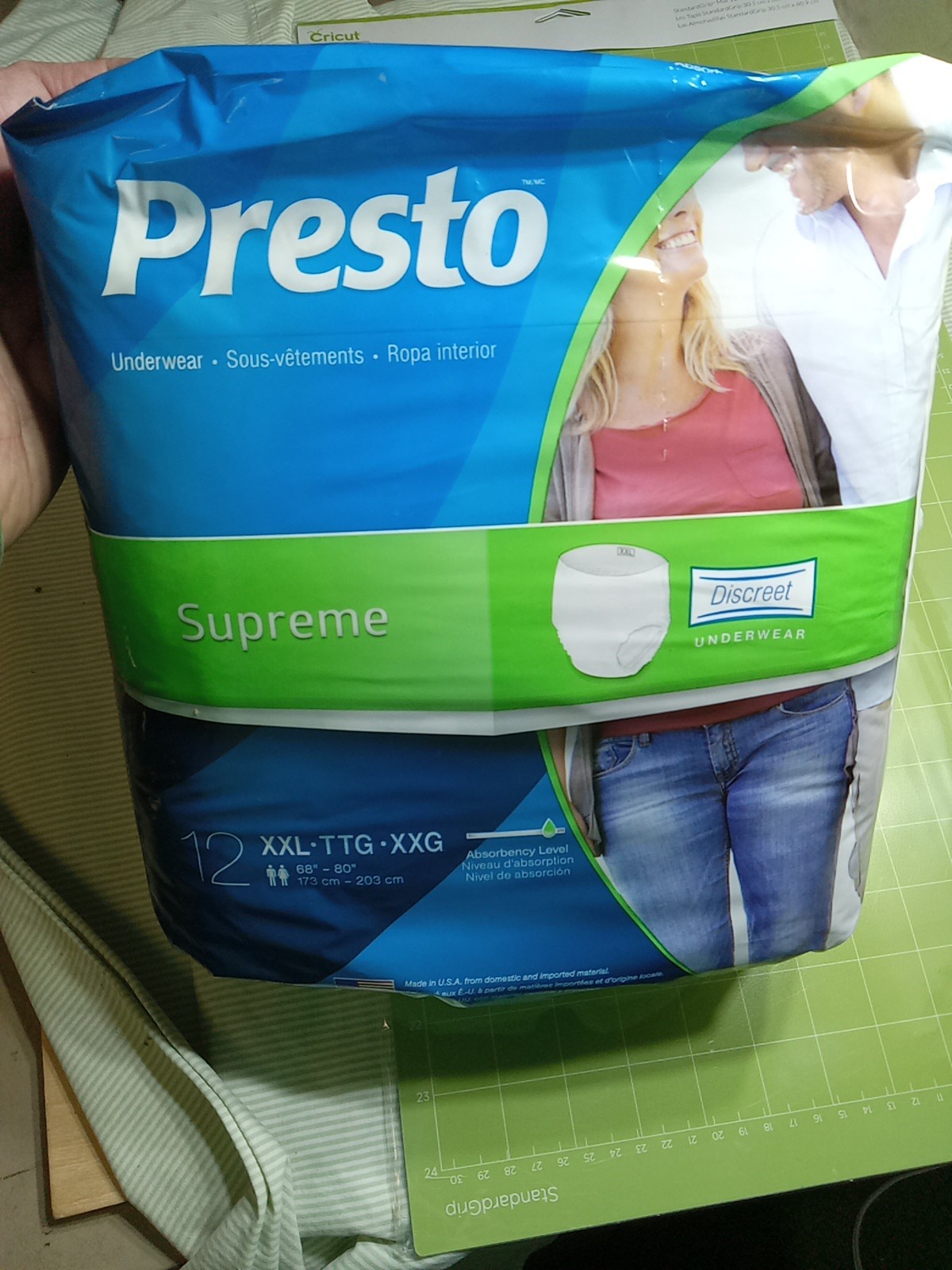 11 Packs Of Presto Supreme Absorbency Underwear 12 Count XXL/TTG-XXG, 68”-80”