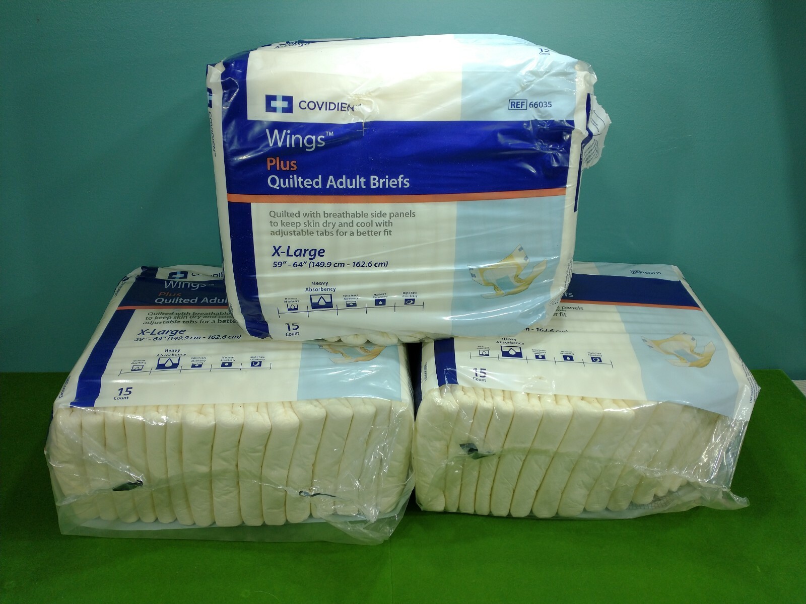 Covidien Wings Plus Quilted Adult Disposable Briefs Max Absorbency XL 45ct