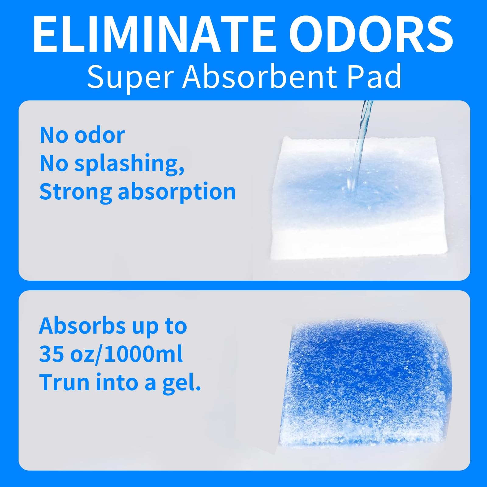 Bed pan Set Includes 30 Super Absorbent Pads, 40 Disposable Liners, and 100 G…