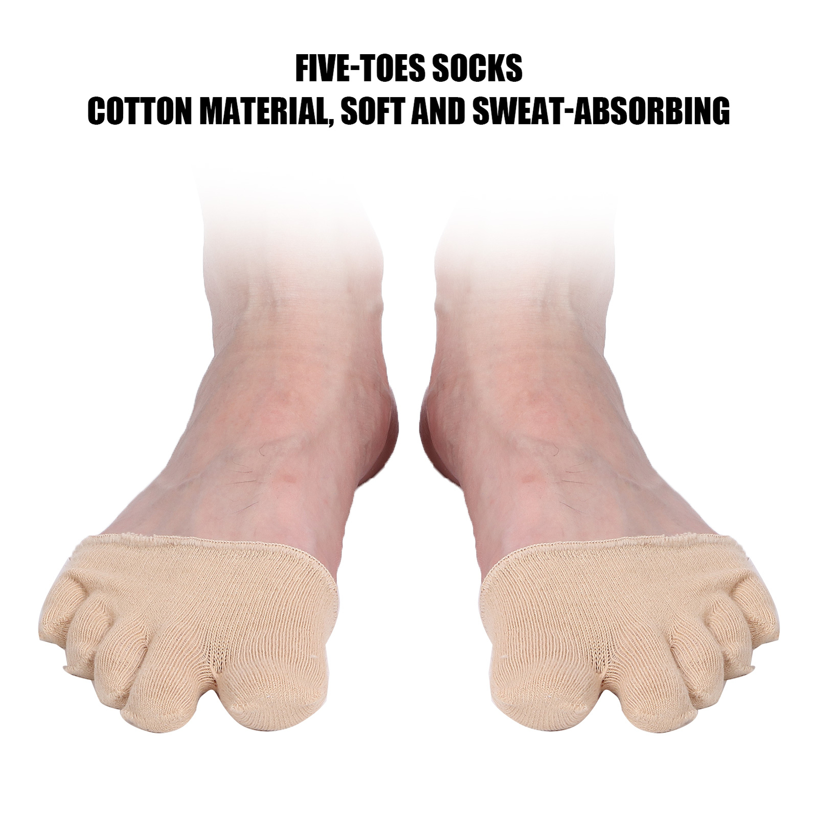 Toe Separating Heelless Socks Breathable Relief Foot Pain foefoot Pads
