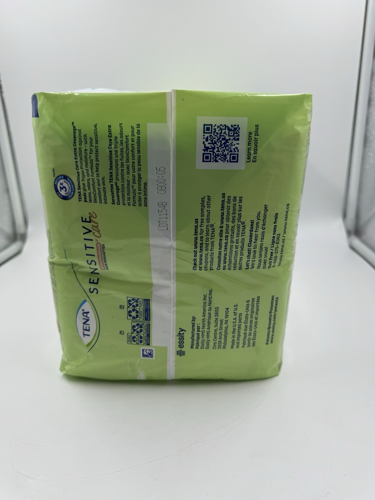 2x Tena Sensitive Care Pads #4 Moderate Absorbency 60 Count Long 120 Total