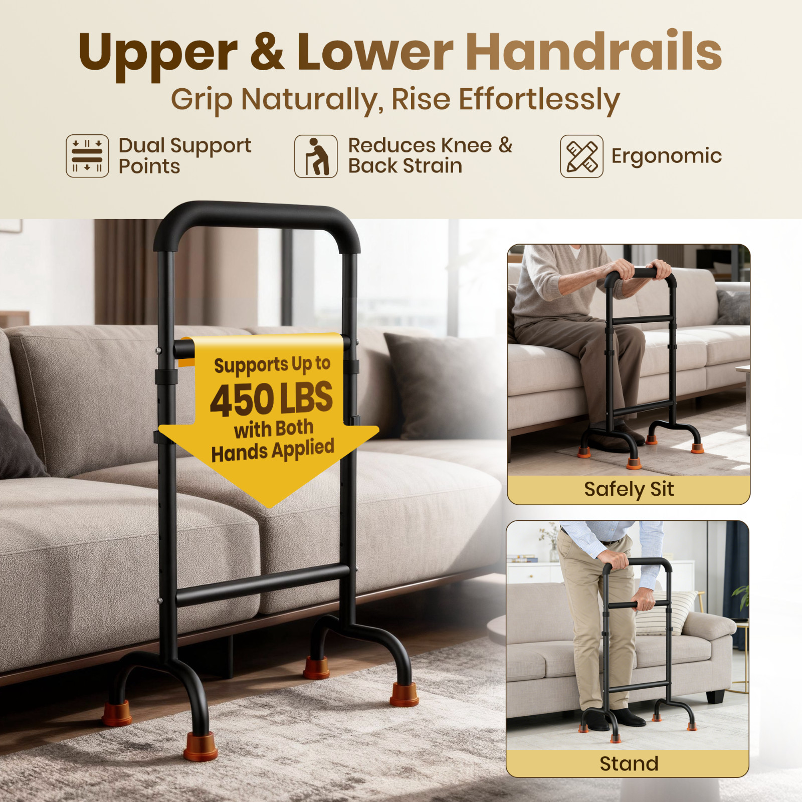 Couch Stand Assist, Ankle and Knee Surgery Recovery Aid, (450lb Loading)
