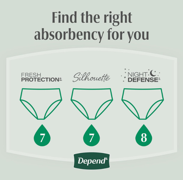 Depend Fresh Protection Extra-Large Adult Diapers, 15 Count, Stylish Blush Color
