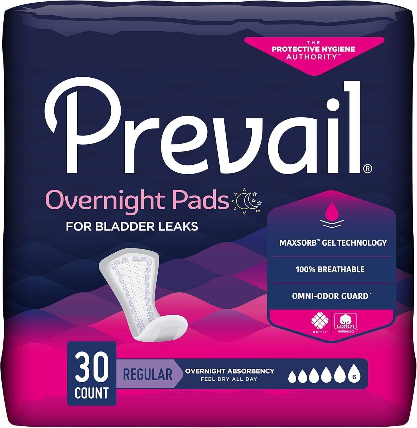 SM Prevail Female Guard Overnite – 30ct