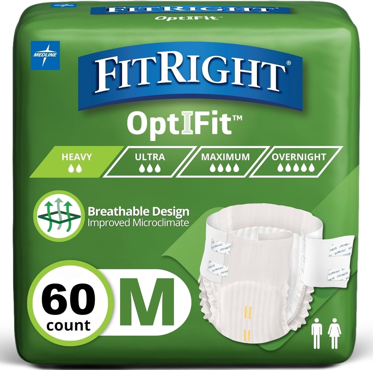 *Medline FitRight OptiFit Briefs Extra 60 COUNT*Read description*
