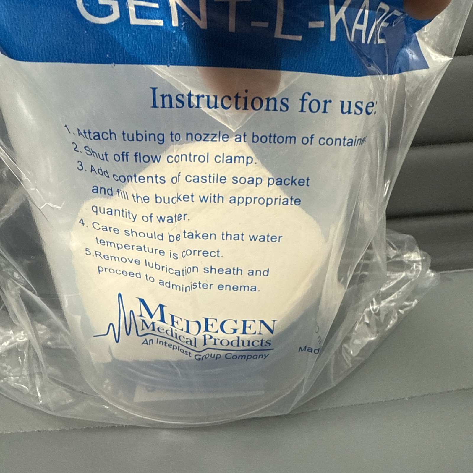 Medegen Medical Products-2560 Gent-L-Kare Cleansing Enema Set W/Bucket (QTY=7)