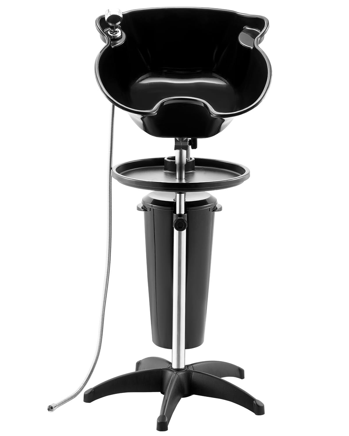 Vevor Portable Shampoo Bowl Deep Shampoo Sink Adjustable Height Angle Washing
