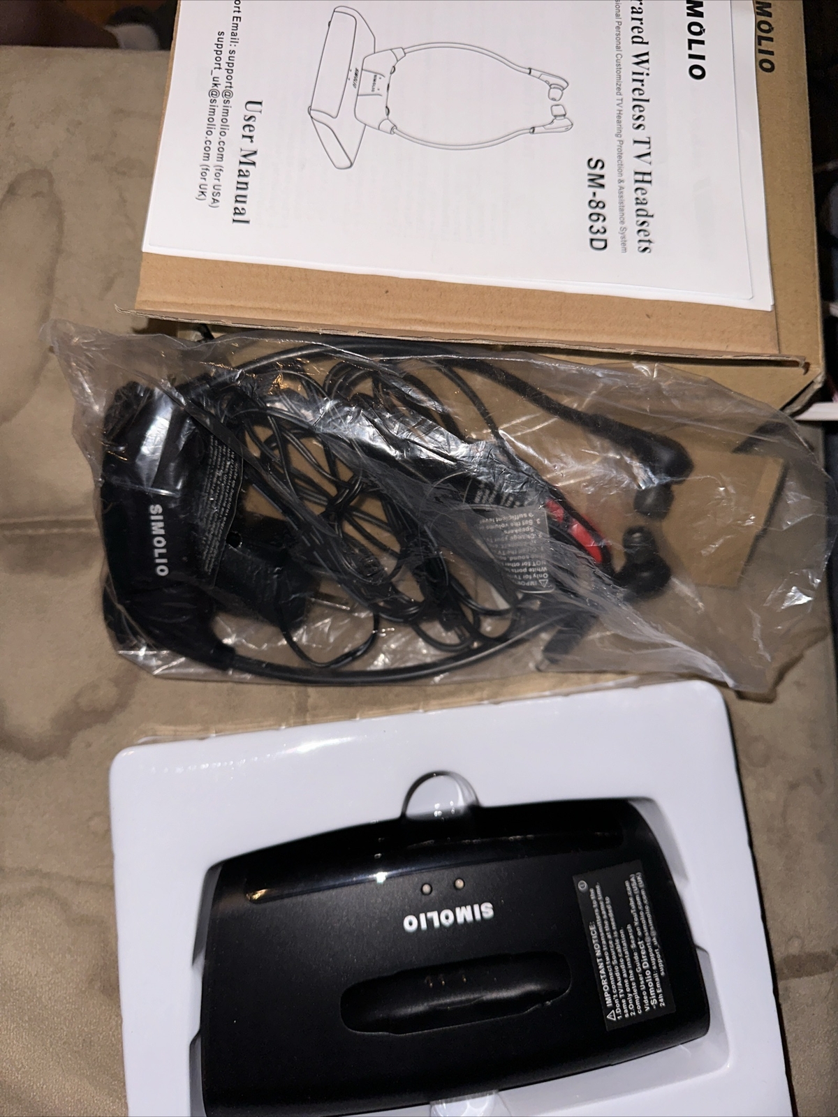SIMOLIO Infrared Wireless TV Headphones, TV Hearing Device Digital & Analog TV