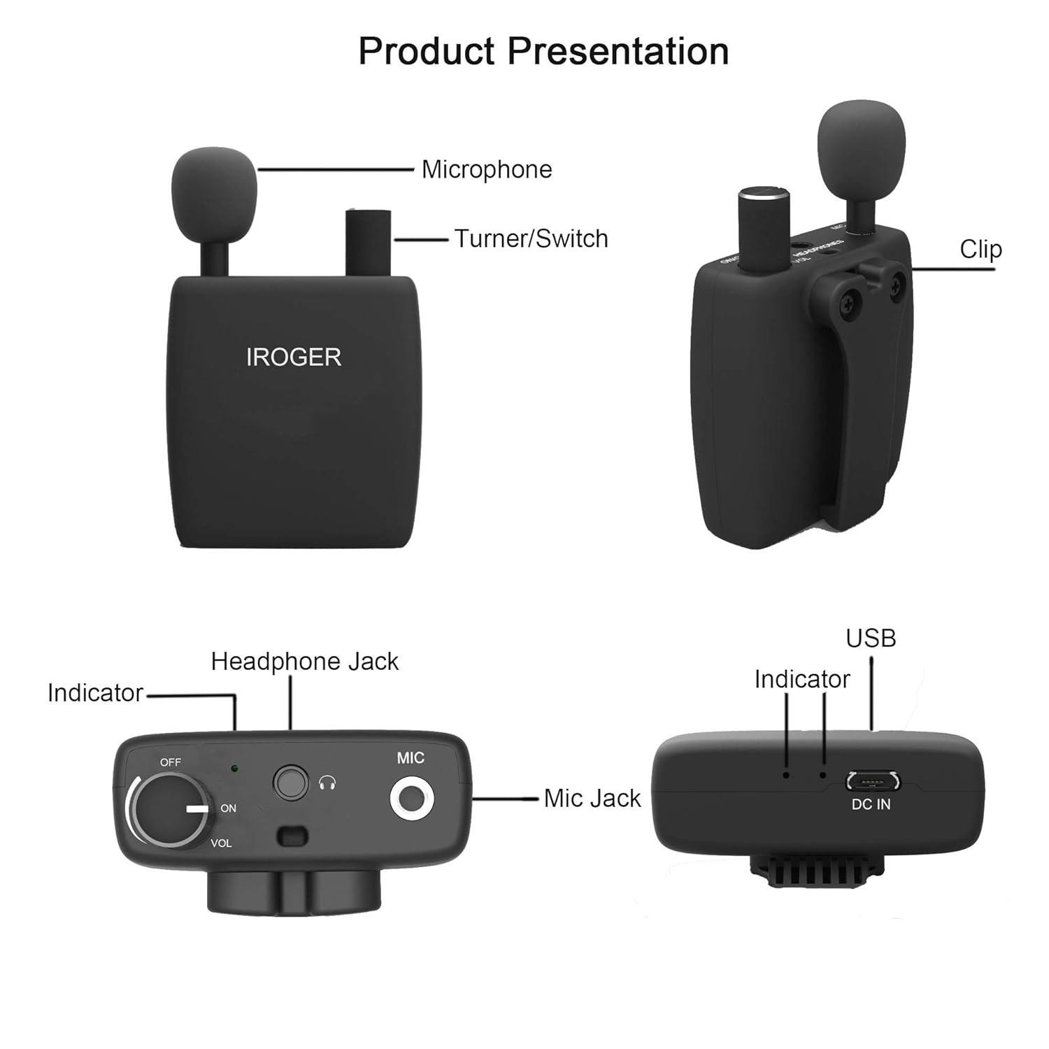 Hearing Amplifier for Seniors, Personal Sound Amplifier, Smart Auto-Gain