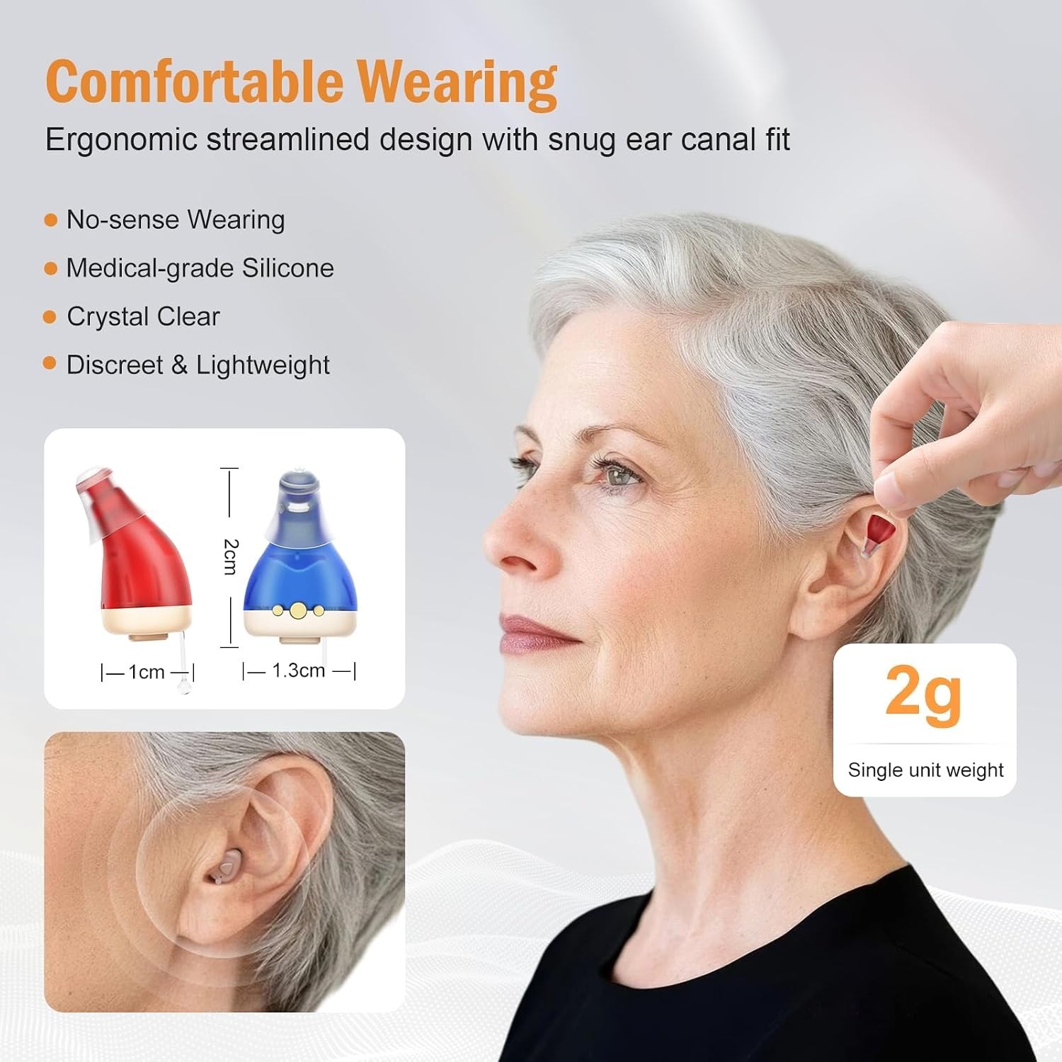 Rechargeable Hearing Aid for Seniors with 16-Channel Digital Chips Intelligen…