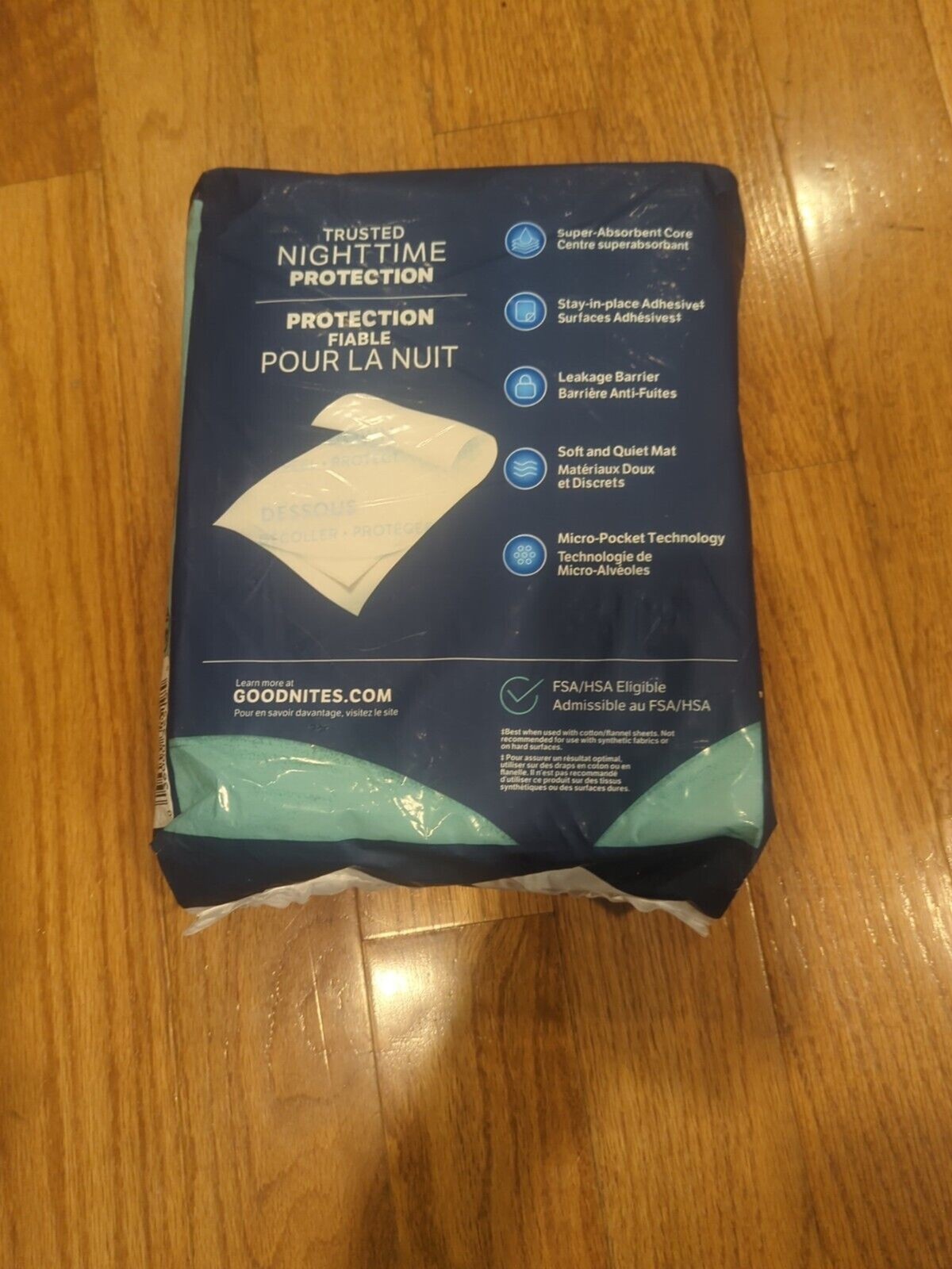 GoodNites Disposable Bed Mats – 9 Count New Sealed Bed Wetting Pads