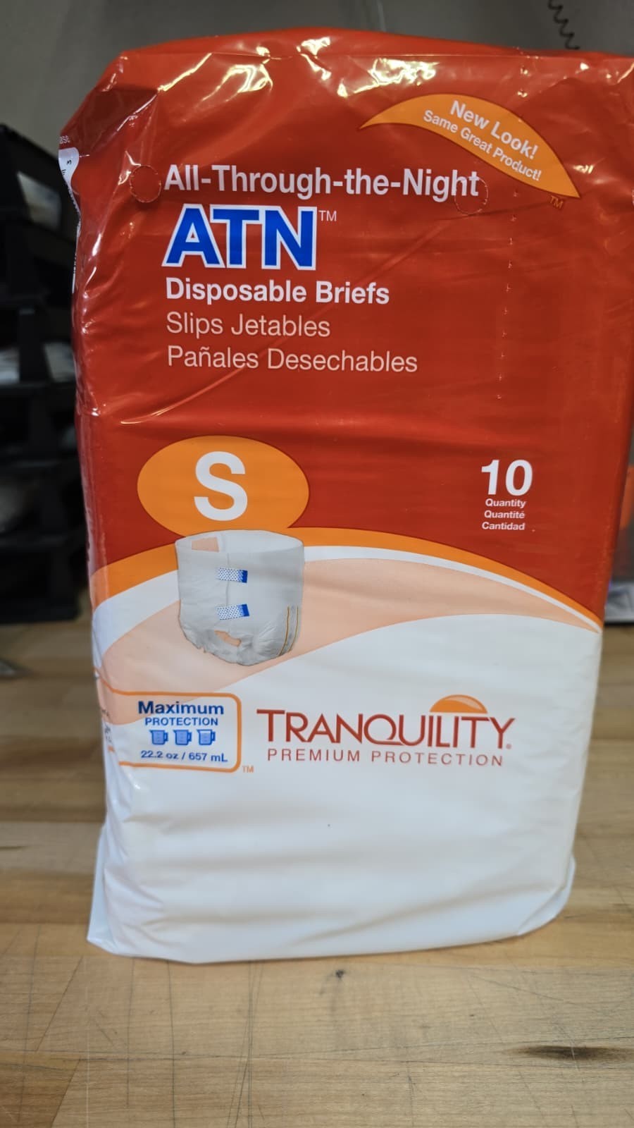 Tranquility ATN Adult Incontinent Brief SM 24 – 32in Heavy Absorbency – Pack/10