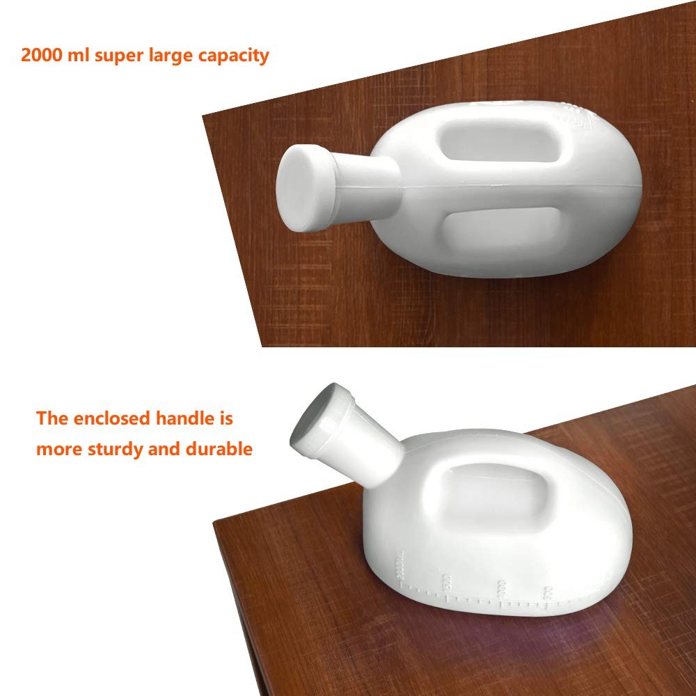 2000ml Men’s Urinal, Men’s Urinal with Screw-On Lid, Portable Travel Urinal, …
