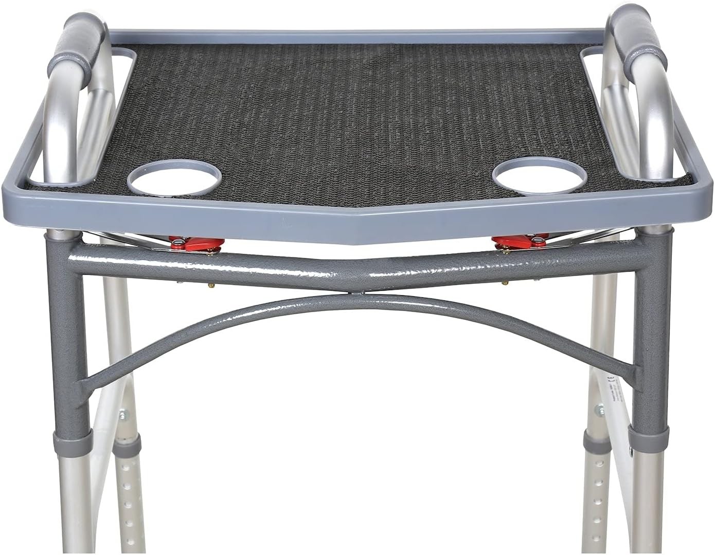 Walker Tray Table Non-Slip Mat Mobility Accessories Cup Holder (21″x16″) – Gray