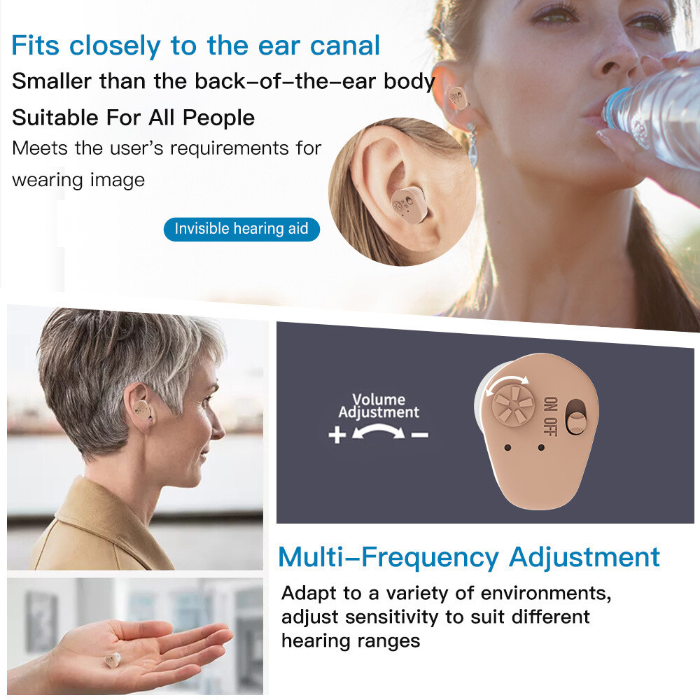 1Pcs Hearing Aid USB Rechargeable Digital Amplifier Deafness Sound Amplifier