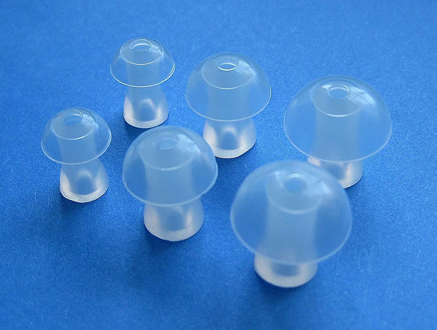 6 Pcs Ear Tips Silicone Earplug Domes for BTE,ITE and Pocket Hearing Aid.