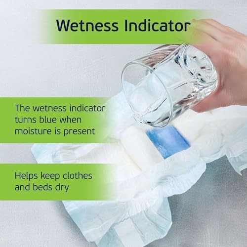 4-5XL Bariatric Adult Diapers – 8 Disposable Briefs, Stretchable Tabs, Maximum A