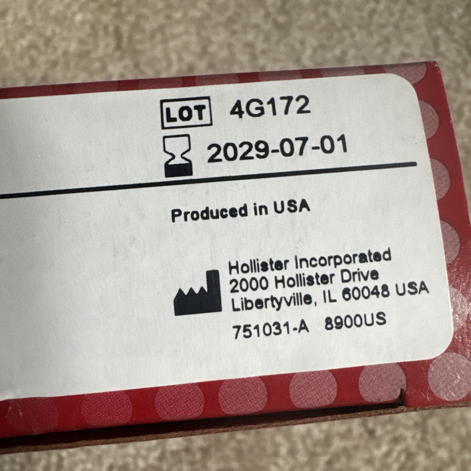 5ct- 1 Box Hollister CeraPlus 8900 1bx/5ct Ostomy Skin Barriers 4×4″ Expire 2029