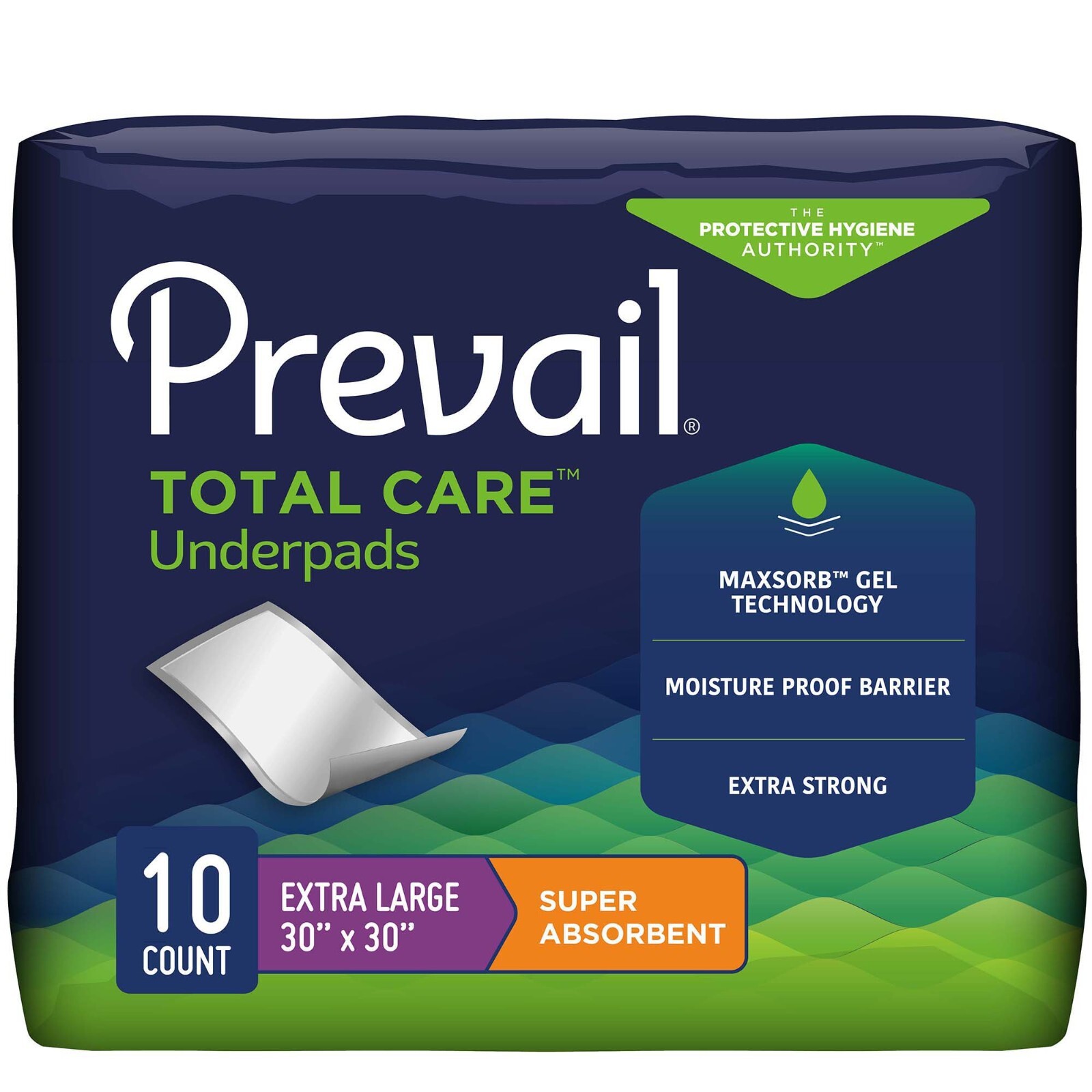 Prevail Super Absorbent Total Care Underpads – 30 x 30 IN UPS-120