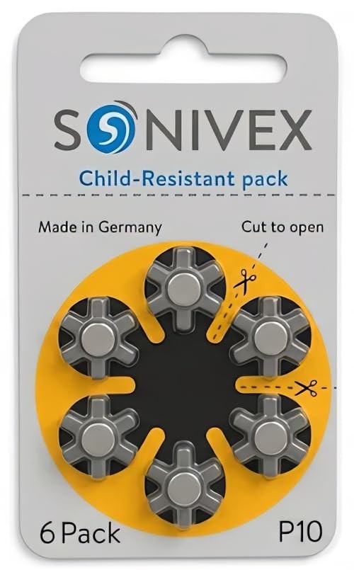 Hearing Aid Batteries Size 10 PR70 Zinc-Air Mercury Free, 60 Count (10 Packs of