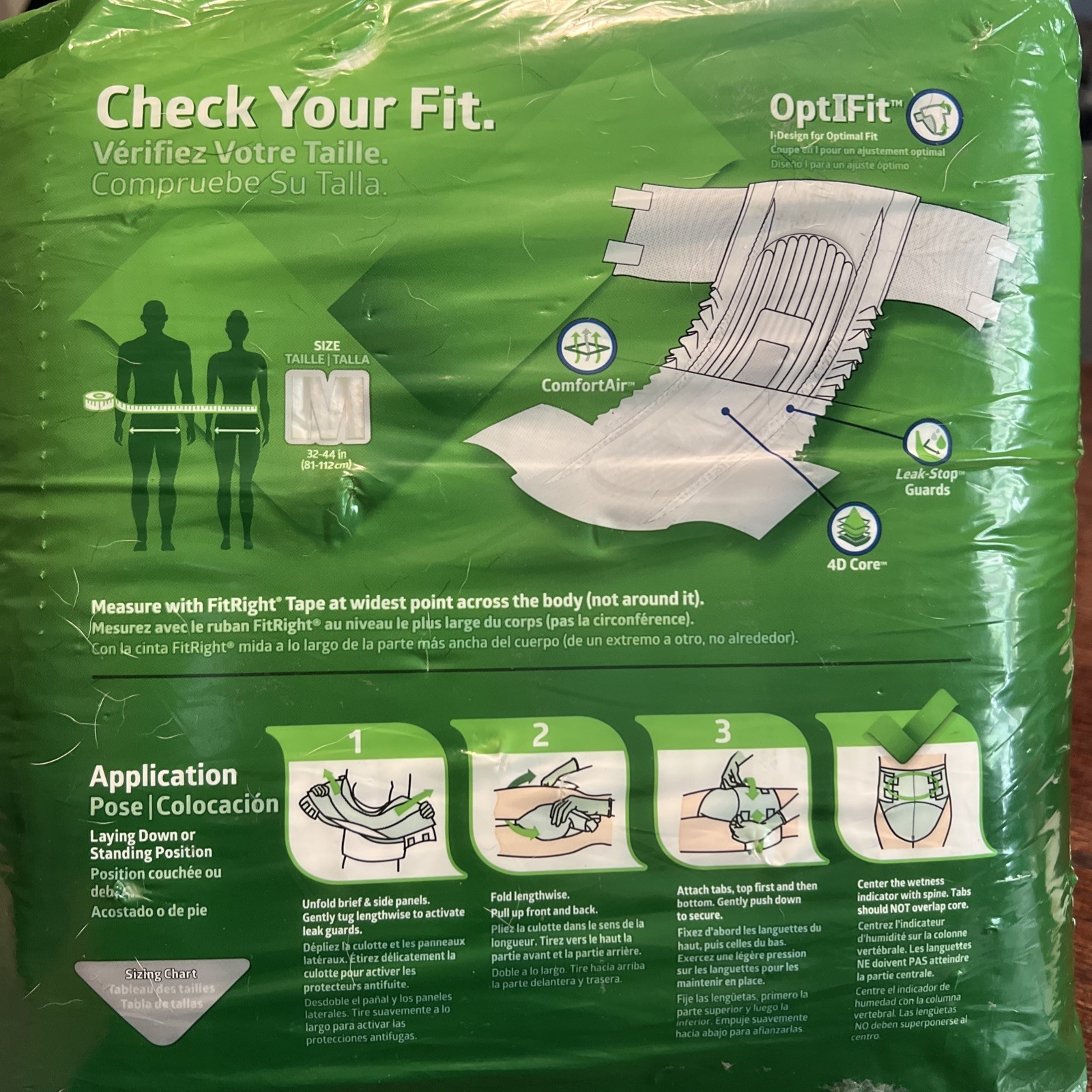 20 Medline FitRight OptiFit Ultra Adult Briefs Medium 32″ to 44″