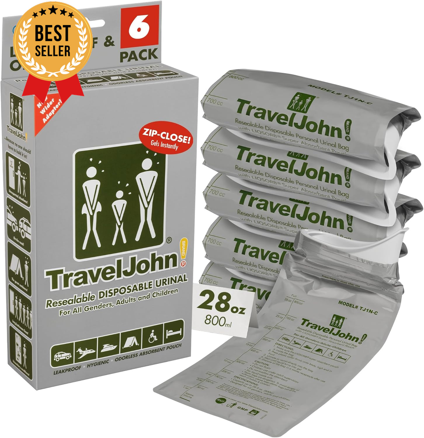 Disposable Urinal Bags Leakproof Resealable Travel Emergency Urine Bags