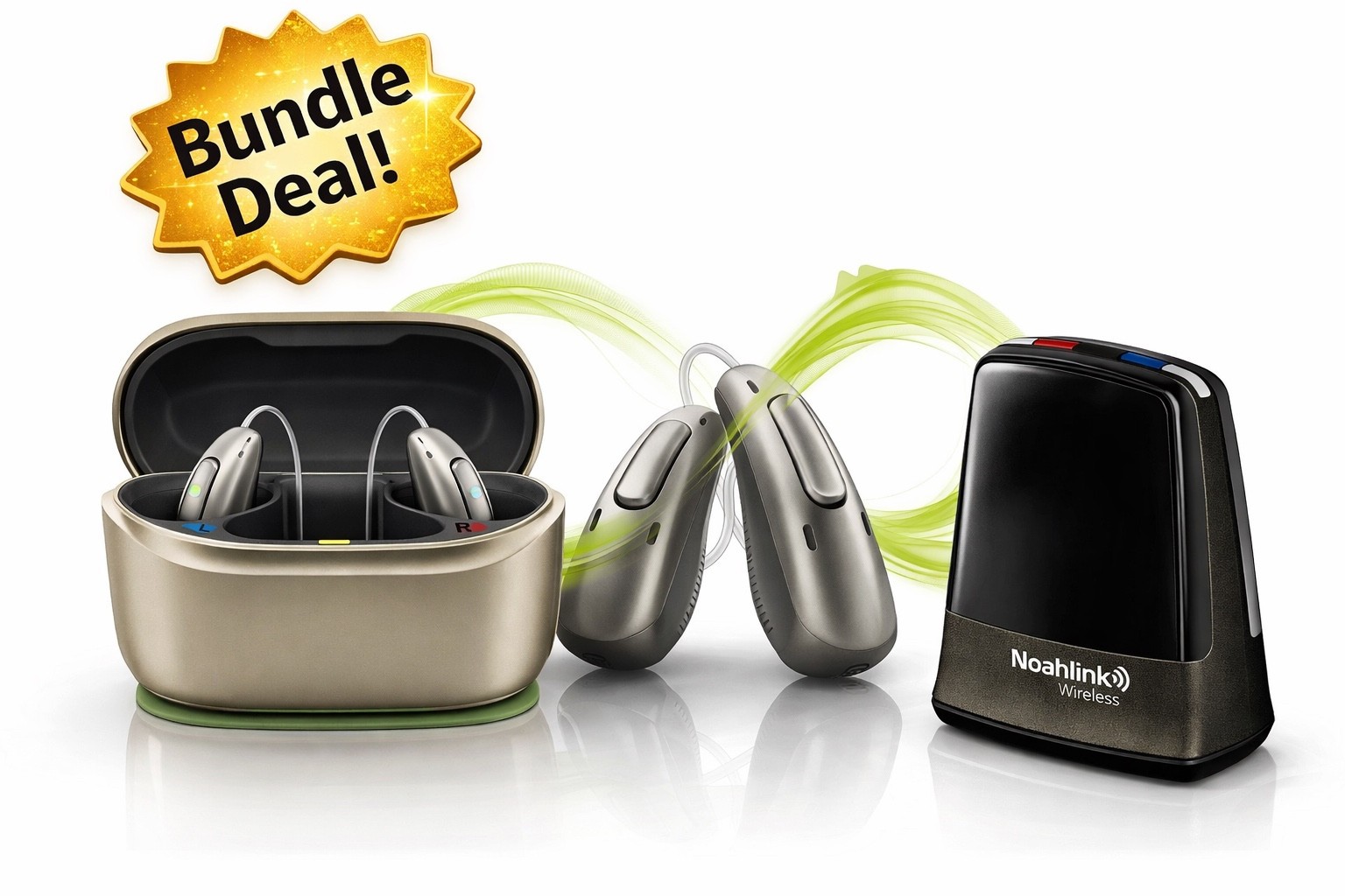 2 P hona k AudéoInfinio SphereULTRA Trial i90 RIC R + Noahlink Hearing Device