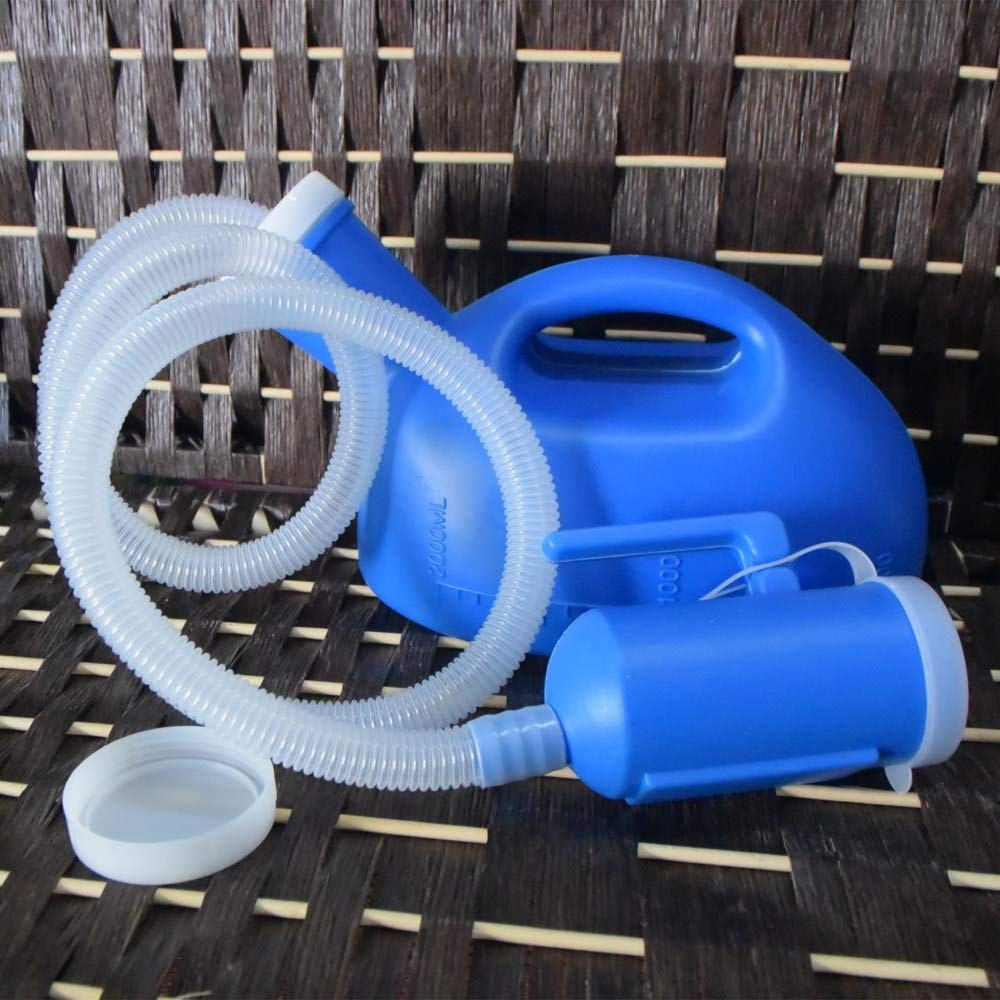 2000ML Portable Male Urinal Bottle with Hose for Travel Camping and Care