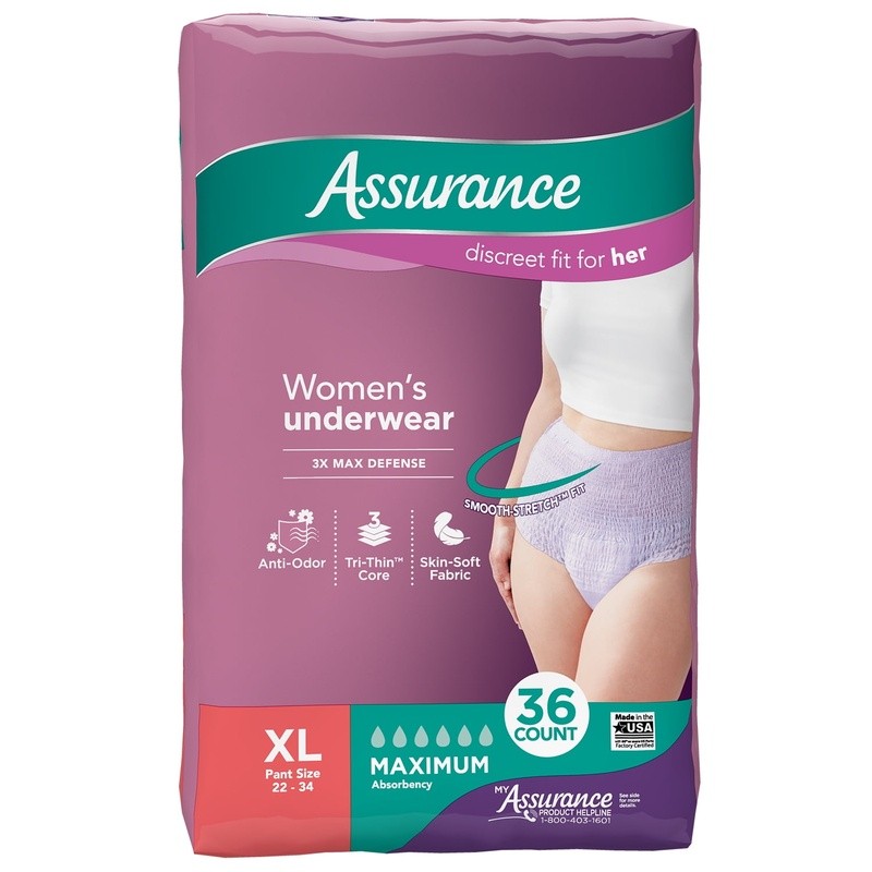Incontinence Underwear Women Maximum Absorbency Discreet Comfort Fit Anti-Odor