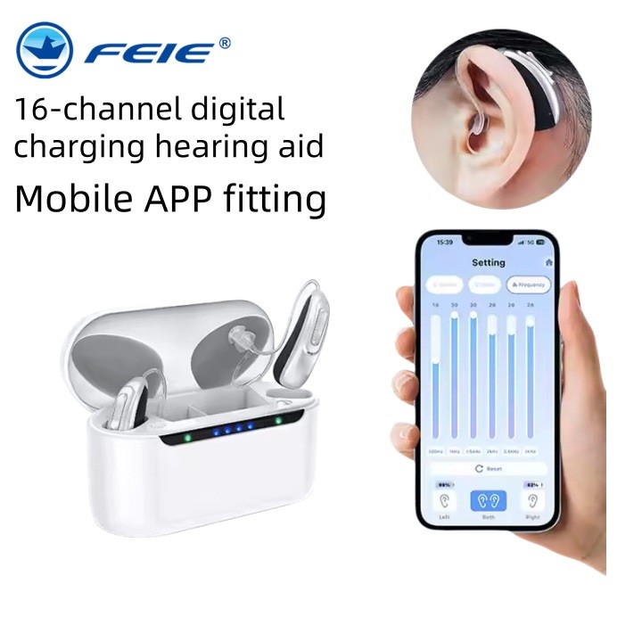 Bluetooth App-controlled Digital Hearing Aids For Adults Freely Programmable