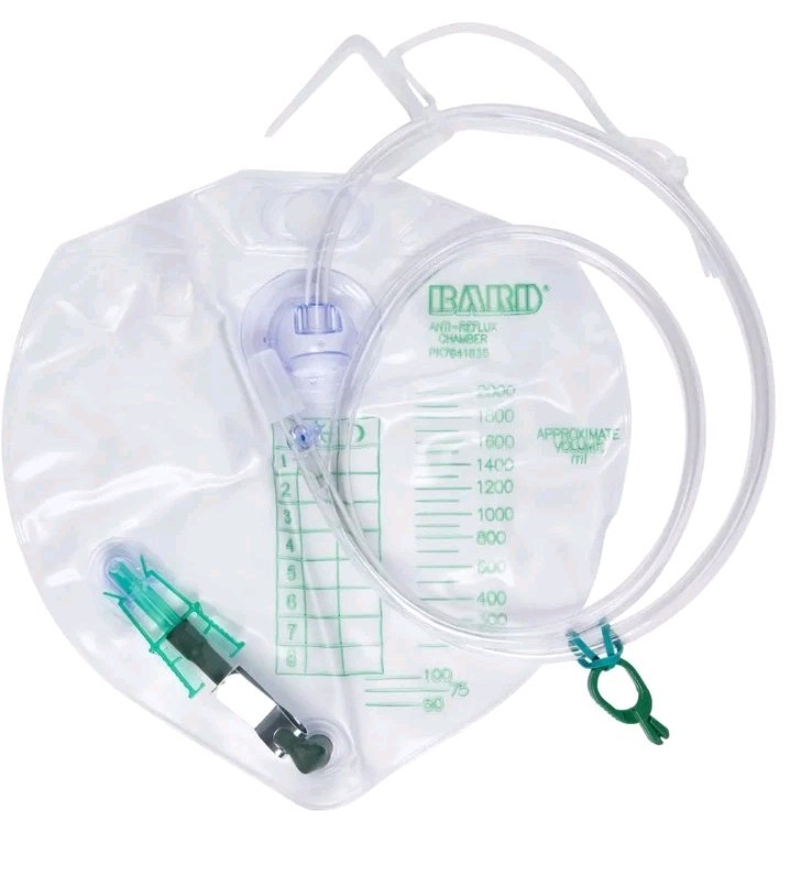 Urinary Drainage Bag 2000 ml Anti-Reflux Chamber & EZ-Lok Sampling Port 154002