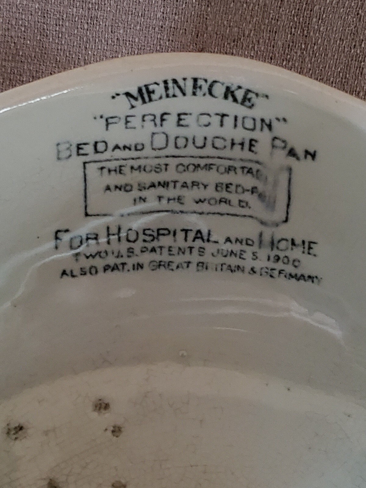 Vintage Antique MEINECKE “PERFECTION” Bed and Douche Pan