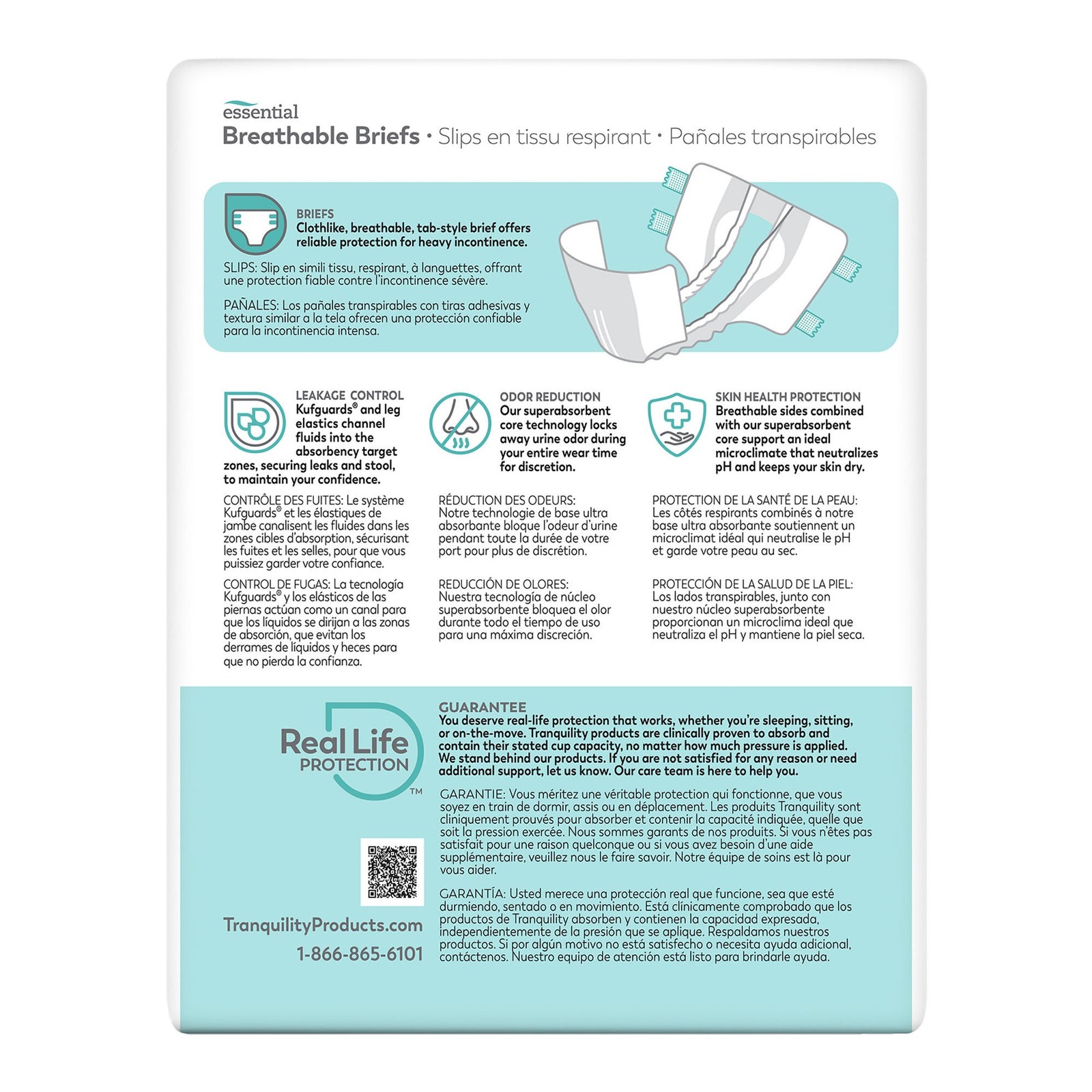 Tranquility Essential Incontinence Brief M Breathable 2745 Heavy 12 Ct