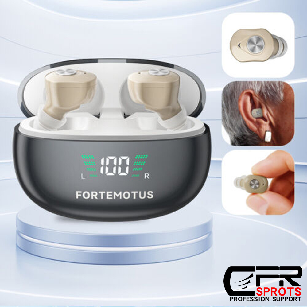 Rechargeable Digital Hearing Aids In-Ear Sound Voice Enhancer Noise Cancelling