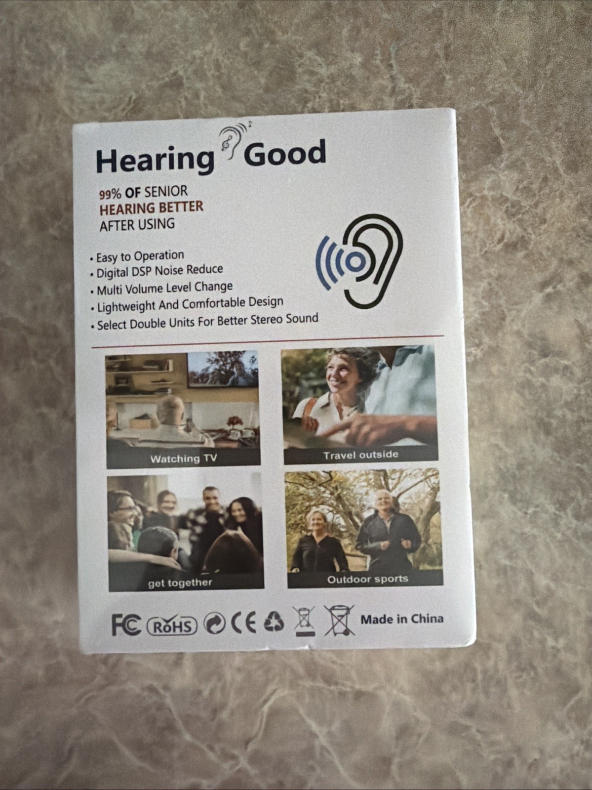 Hearing Good Rechargeable OTC Hearing Aids for Seniors with Noise Cancelling NIB