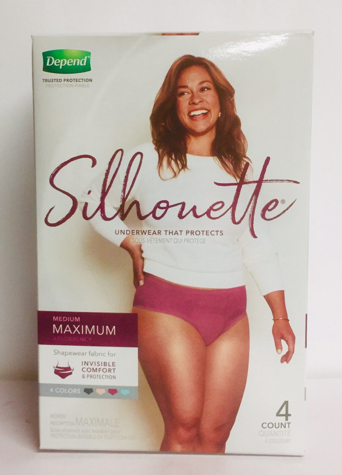 Depend Silhonette Underwear Medium/ Maximum 4 Count & Colors