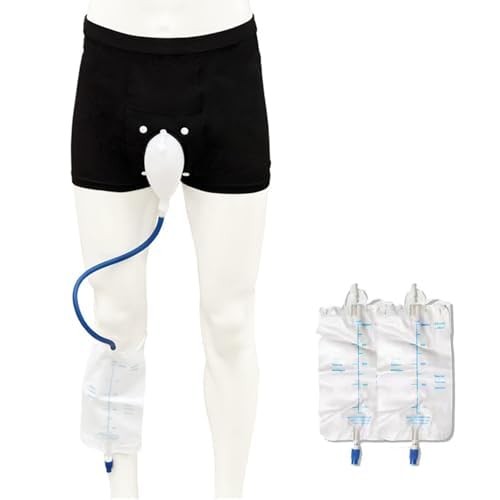 Condom Catheters for Elderly Men Age 80 – Wearable Urinal Underwear with Sili…