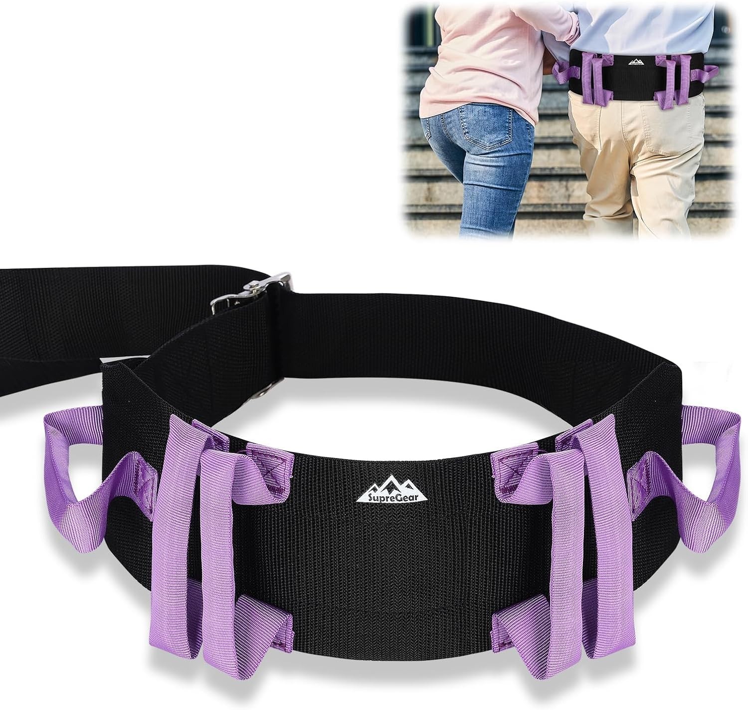 Gait Belt with Handles – Transfer Belts for Seniors, Bariatric, Disabled, Eld…