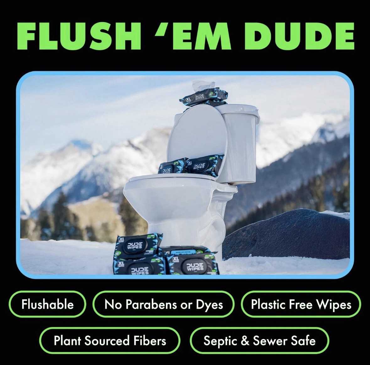 DUDE Wipes MentHOLE XXtreme Flushable – Menthol 48 Count NEW (Pack of 3)