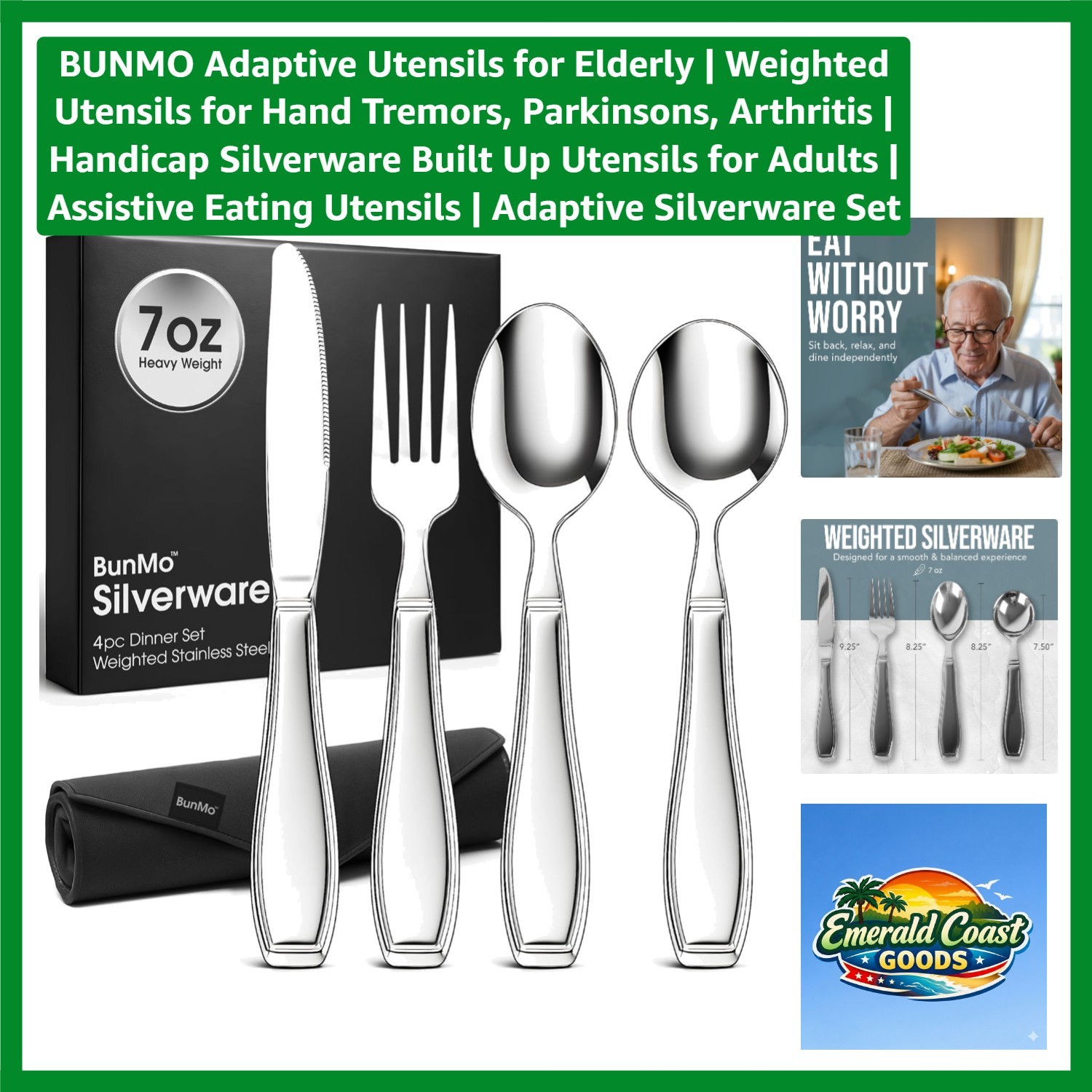 Adaptive Utensils for Elderly | Weighted Utensils for Hand Tremors, Parkinson…