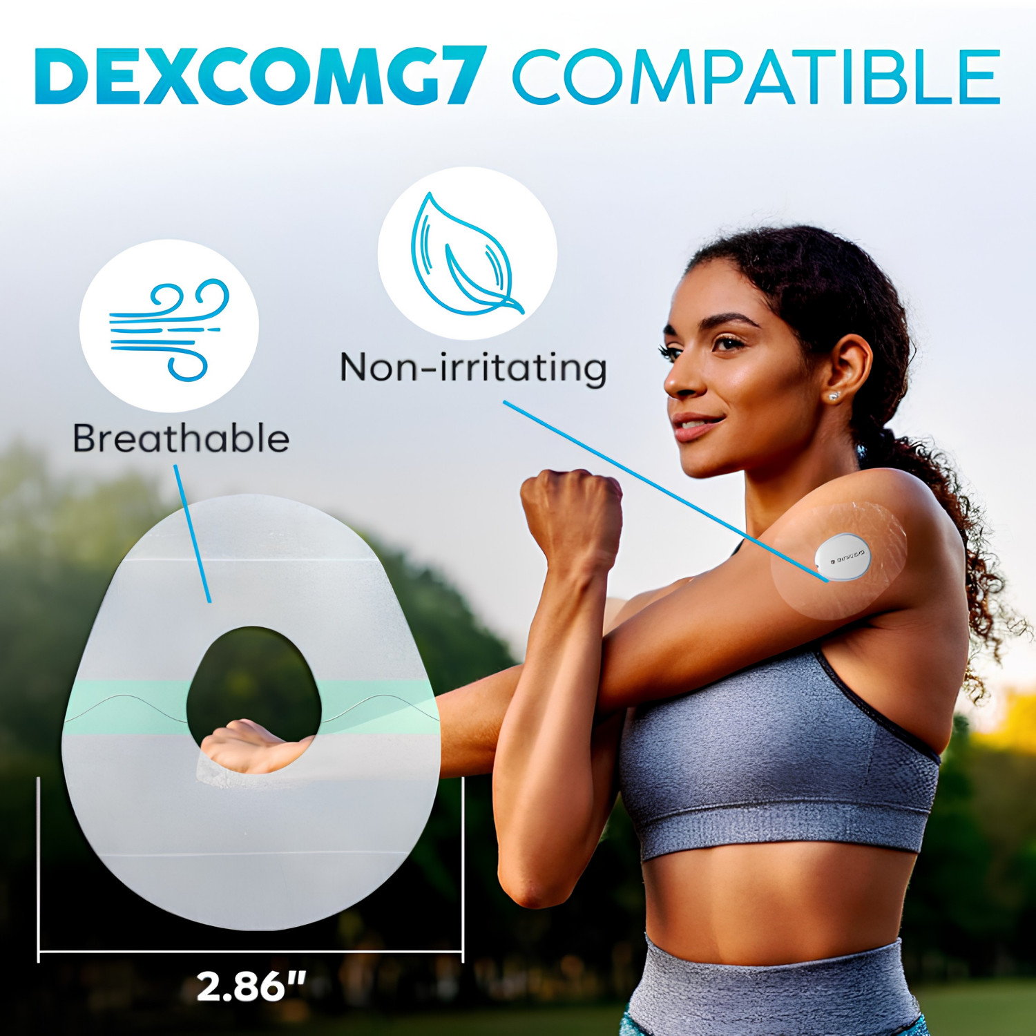CGM Sensor Adhesive Patches 40 Pack Waterproof Transparent Long Lasting Sport