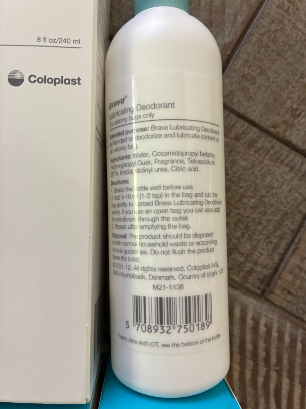 Lot of 3 Brava Coloplast Lubricating Deodorant 8 fl oz 12061 Ostomy Care