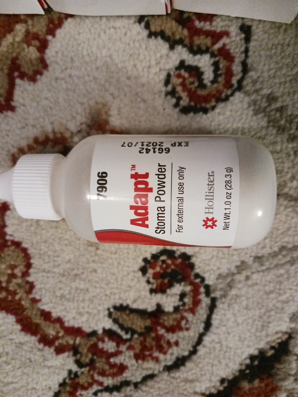 3 Hollister 7906 1oz Bottles Adapt Ostomy Stoma Powder